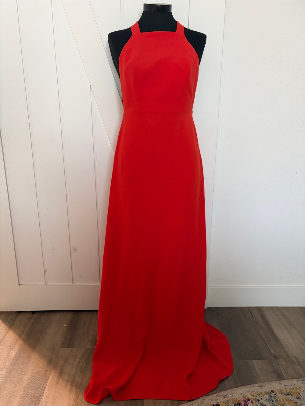 Jill Stuart Vibrant Red Halter Maxi Gown